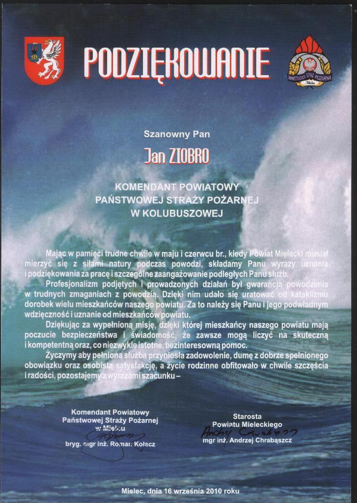 Podziękowania / gratulacje / dyplomy 