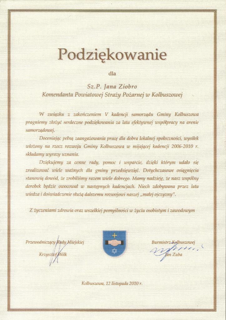 Podziękowania / gratulacje / dyplomy 